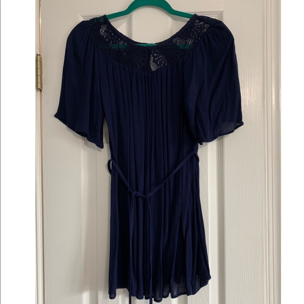 Blue tunic maternity shirt